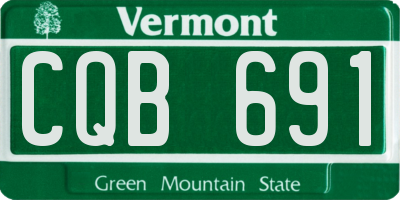 VT license plate CQB691
