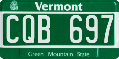 VT license plate CQB697