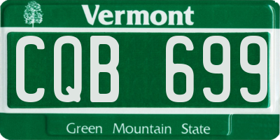 VT license plate CQB699