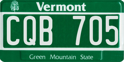 VT license plate CQB705
