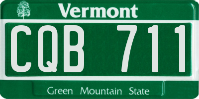 VT license plate CQB711