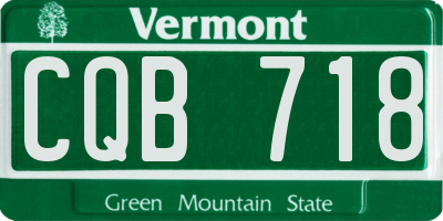 VT license plate CQB718