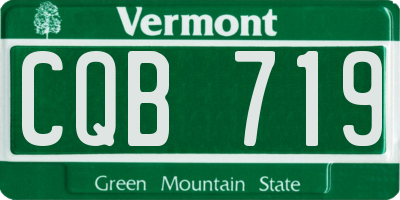 VT license plate CQB719