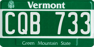 VT license plate CQB733
