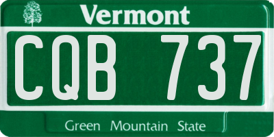VT license plate CQB737