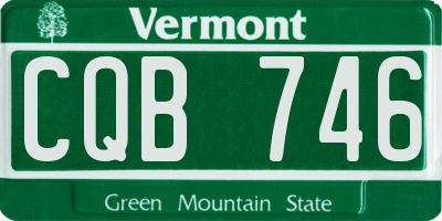 VT license plate CQB746