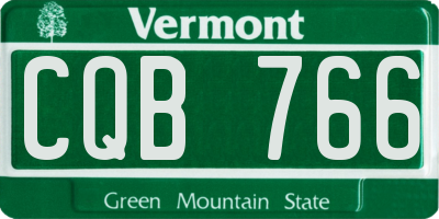 VT license plate CQB766