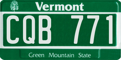 VT license plate CQB771