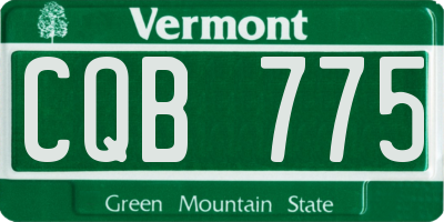 VT license plate CQB775