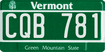 VT license plate CQB781