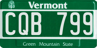VT license plate CQB799