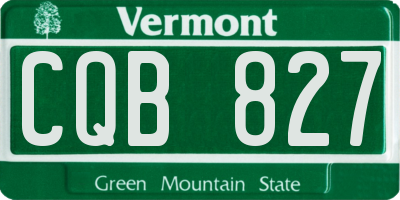 VT license plate CQB827
