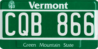 VT license plate CQB866