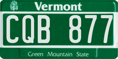 VT license plate CQB877