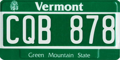 VT license plate CQB878