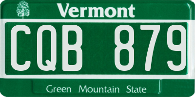 VT license plate CQB879