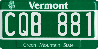 VT license plate CQB881