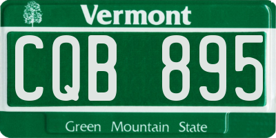 VT license plate CQB895