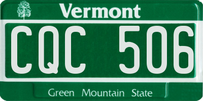 VT license plate CQC506
