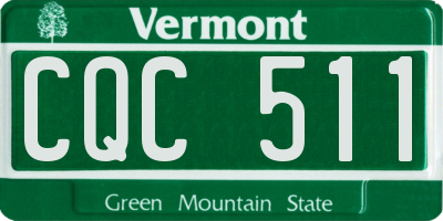 VT license plate CQC511