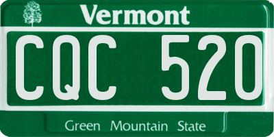 VT license plate CQC520