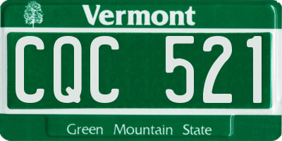 VT license plate CQC521
