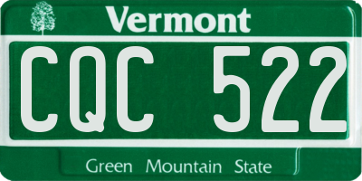 VT license plate CQC522