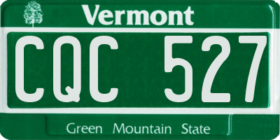 VT license plate CQC527