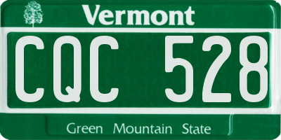 VT license plate CQC528