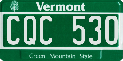 VT license plate CQC530