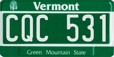 VT license plate CQC531