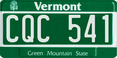 VT license plate CQC541