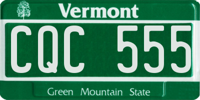 VT license plate CQC555