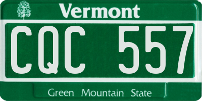 VT license plate CQC557