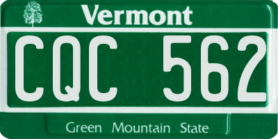 VT license plate CQC562