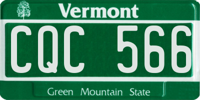 VT license plate CQC566