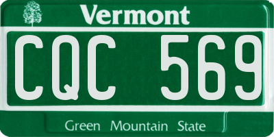 VT license plate CQC569
