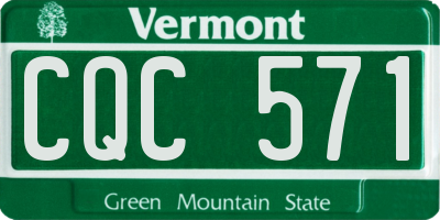 VT license plate CQC571