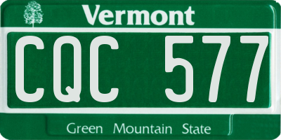 VT license plate CQC577