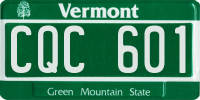 VT license plate CQC601