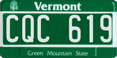 VT license plate CQC619