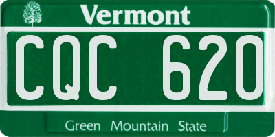 VT license plate CQC620