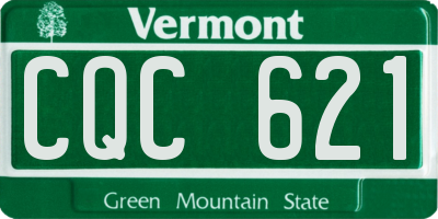 VT license plate CQC621