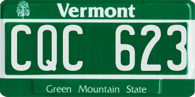 VT license plate CQC623