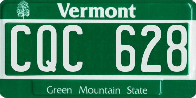 VT license plate CQC628