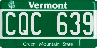 VT license plate CQC639