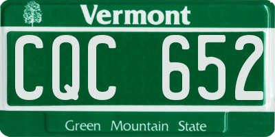 VT license plate CQC652