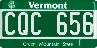 VT license plate CQC656