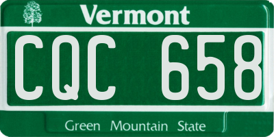 VT license plate CQC658