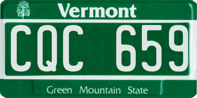 VT license plate CQC659